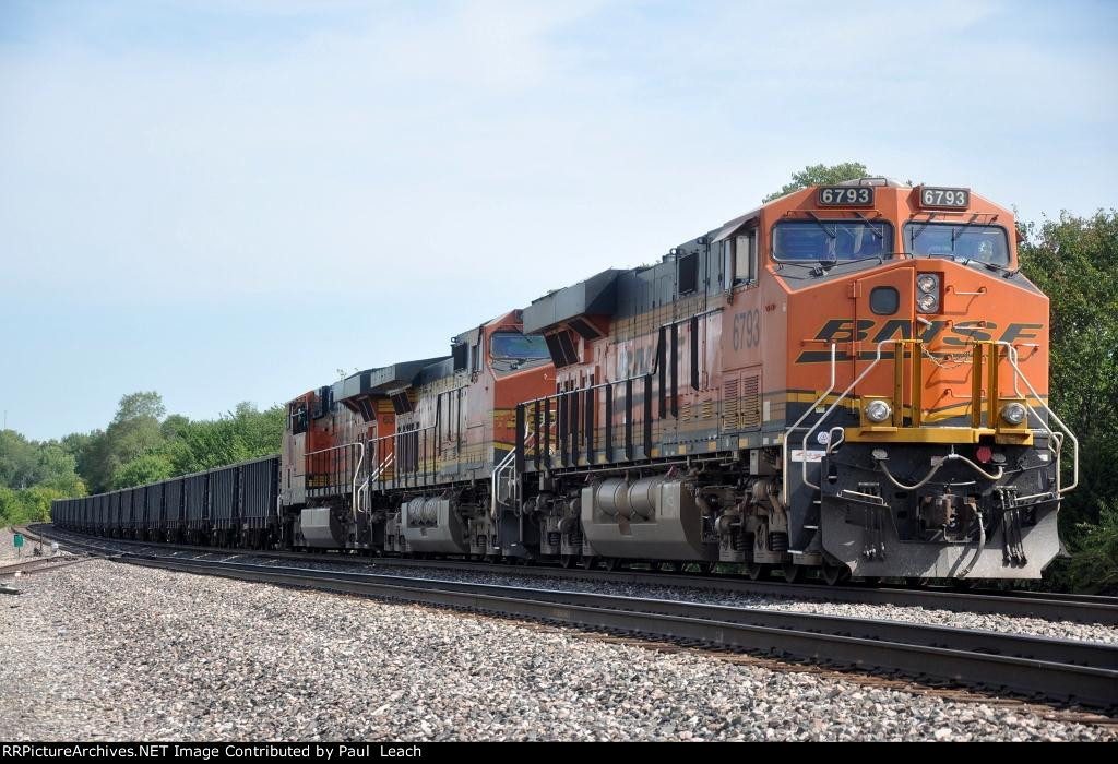 Tied down ballast train